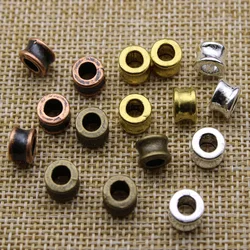 20Pcs Metal Big Hole Beads Antique Gold Bronze Loose Tube Spacer Beads Charms Jewelry Making DIY Handmade Bracelet Accessories