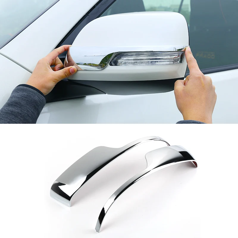 

For Toyota Land Cruiser Prado FJ 150 Accessories 2010-2020 Car RearView strip auto Side Mirror Cover Trim