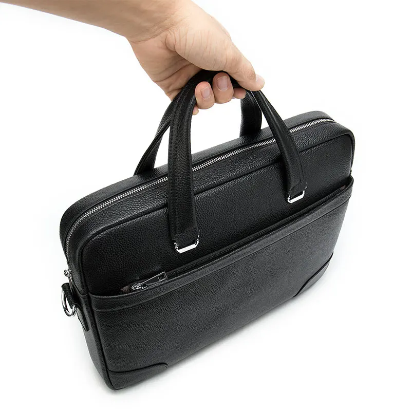 Imagem -05 - Westal-maleta Masculina de Couro Genuíno Bolsa para Laptop Bolsas de Ombro Bolsa para Documentos 14 9082