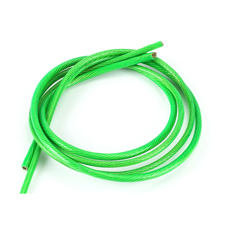 Câble de ULen acier flexible enduit de PVC vert, fil d\'acier de 5 mètres, 2mm, 3mm, ULde ULpour serre, hangar de raisin T1