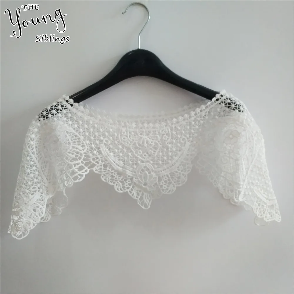 Lace shawl false collar sewing dress embroidery applique fabric DIY craft supplies material accessories 1 piece for sale