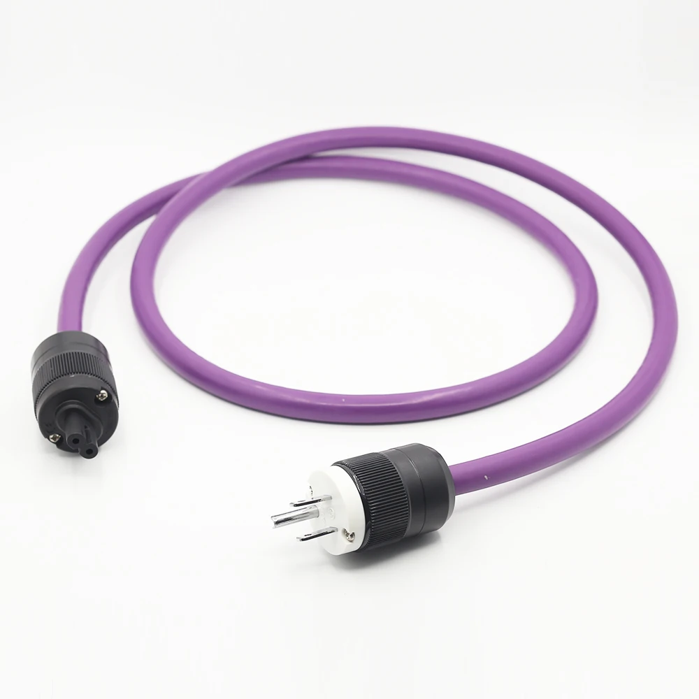 ac-313 OFC Power cable with Gold plated us power connector AC power cable+fingure 8 IEC connector