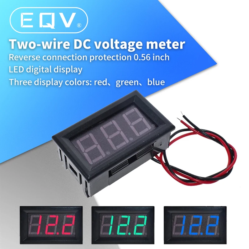 0.56 Mini LED Digital Voltmeter Detector DC 4.5-30V 12V 24V Voltage Capacity Monitor Volt Panel Tester Meter For Motorcycle Car