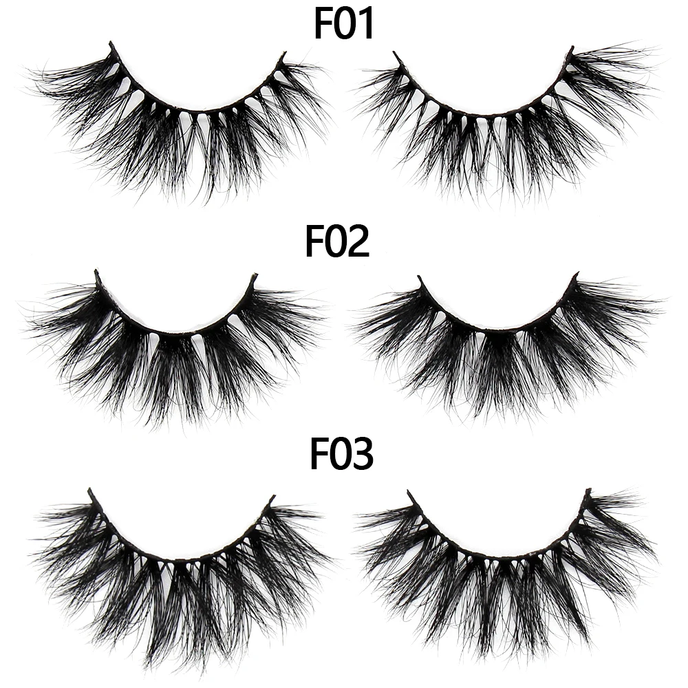 FOXESJI Nerz-Wimpern Flauschige Dramatische Wispy Kreuz-Falsche Wimpern Streifenwimpern Verlängerung Natürliche Weiche 3D Nerz-Wimpern Make-up – Detail 13