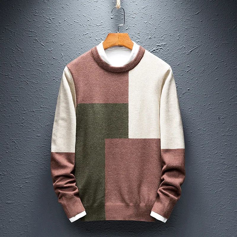 Sweater men's round neck Korean version of the bottoming shirt men's thick autumn and winter men's sweater