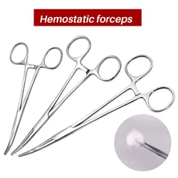 14/16/18cm Stainless Steel Hemostatic Forceps Clamp Veterinary Curved Tip Forceps Locking Clamps  Fish Hook Pliers