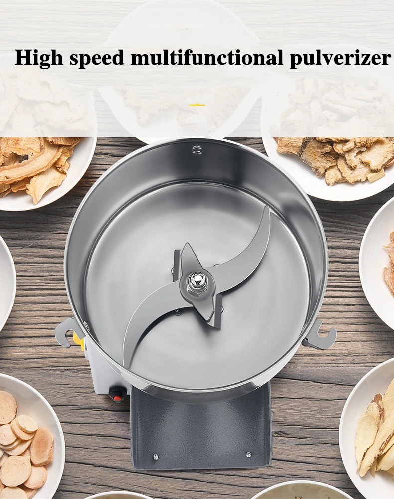 2500 جرام الطب المنزلي كسارة الدقيق مطحنة الطعام الجاف مطحنة ماكينة الطحن Gristmill الحبوب القهوة الأطعمة الجافة الأخرى المنزلية