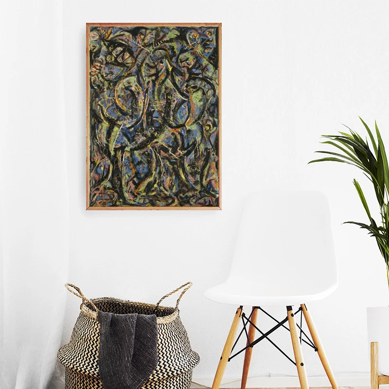 Christmas Canvas Painting Master Of Abstract Expressionism Jackson Pollock Poster Gallery Art Picture For Living Wall Home Decor