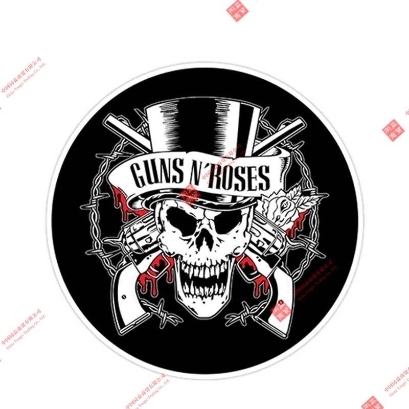 Personalized Guns N Roses Sign Badge Brand Car Sticker Motorcycle Decals Laptop Trolley Case RV Wall Stickers PVC Vinyl Stickers