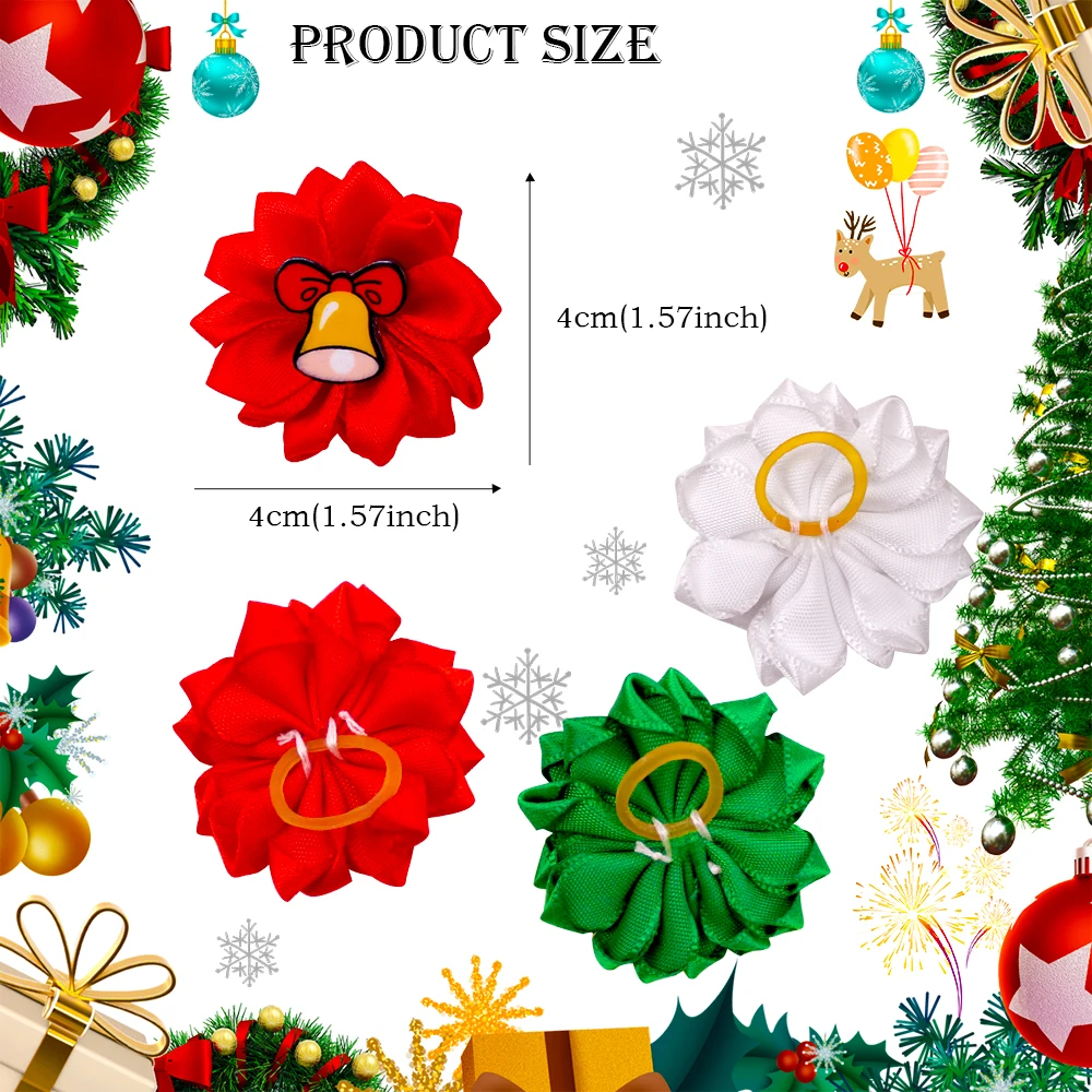 50/100pcs Christmas Dog Bows Small Dog Hair Bows Fashion Cute Pet Dog Hair Accessories Dogs Bows Dog Accessories For Small Dogs