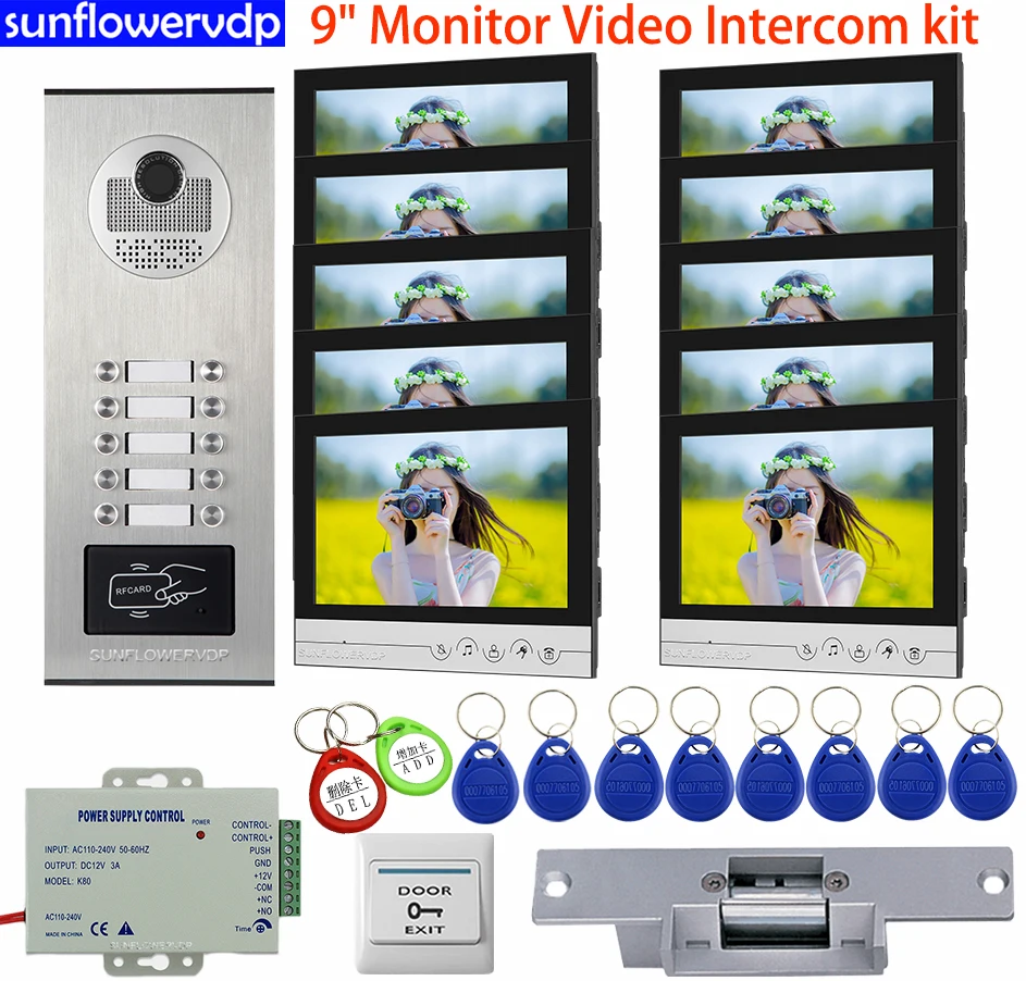 Intercom System Door Station Intercom Video Call With Monitors Access Control 9