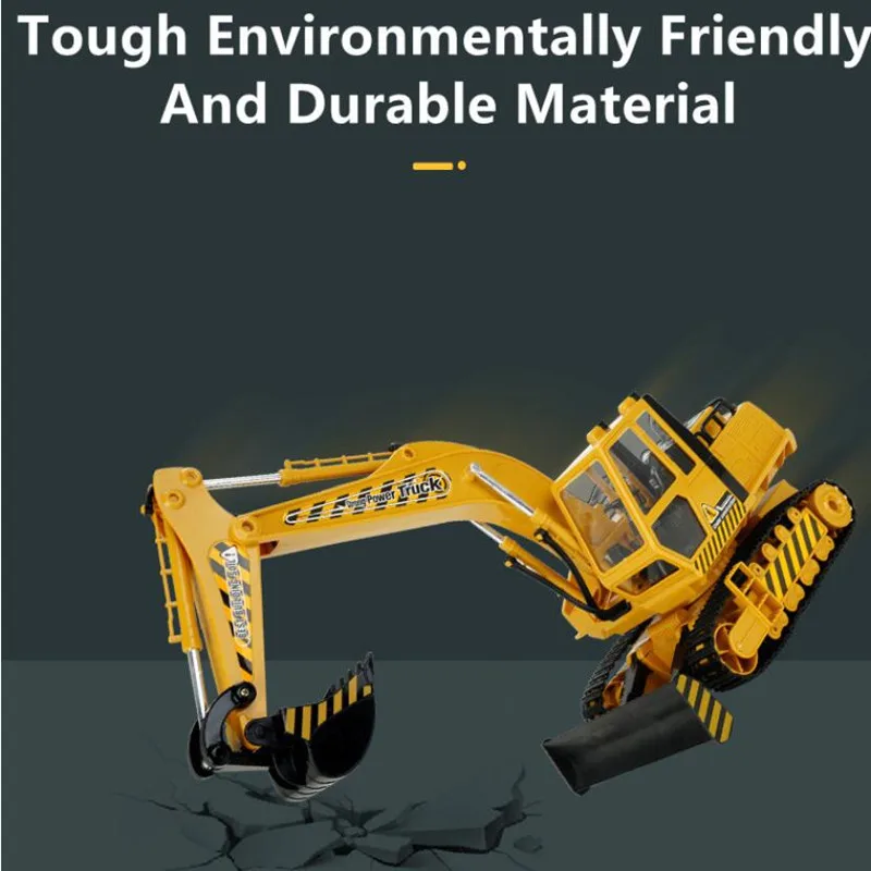 Simulation Sound Fernbedienung Bagger 680-Grad-Drehung Arbeitstisch FreeArms Extension Automatische Präsentation RC Truck Spielzeug