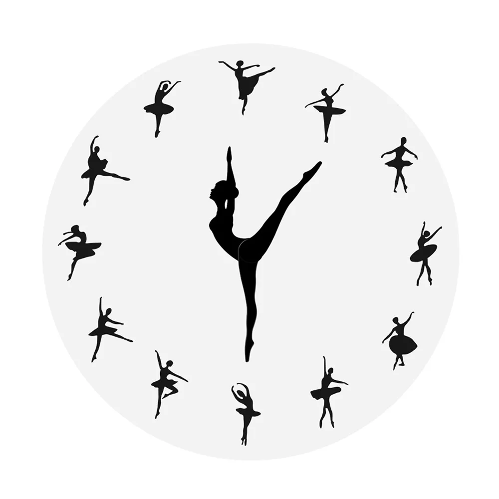 

Charming Ballerina Wall Clock Baby Girl Nursery Decor Ballet Dancer Modern Wall Clock Ballet Dancing Girl Needle Hand Wall Watch