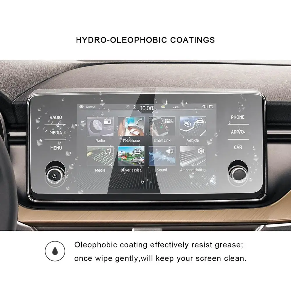 RUIYA-Protector de pantalla de coche para Kamiq Bolero/Scala Bolero, pantalla de navegación GPS 2020, accesorios interiores de coche, 8 pulgadas