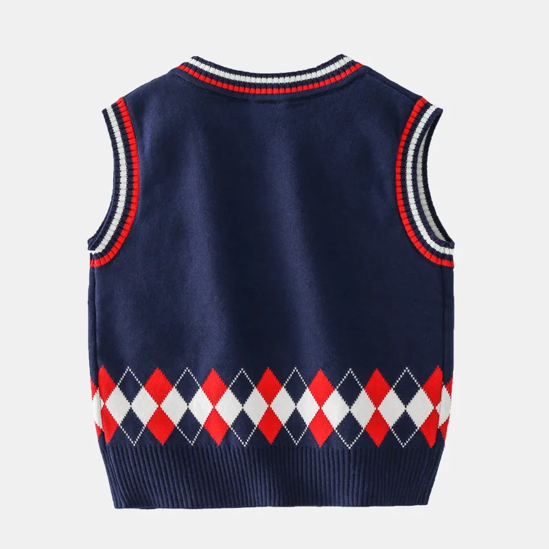 JENYA 2021 Spring&Autumn New Arrival Casual Boys Knitted Cotton  Vest Children Pullover Sweater Infant Baby Clothes Boy Waistcoa