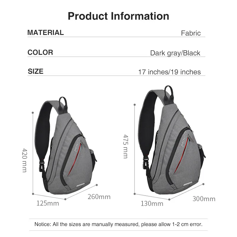 Imagem -06 - Mixi Patent Design Mochila para Homens Sling Bolsa de um Ombro Crossbody Schoolbag Poliéster 600d Lona Densa Impermeável Moda