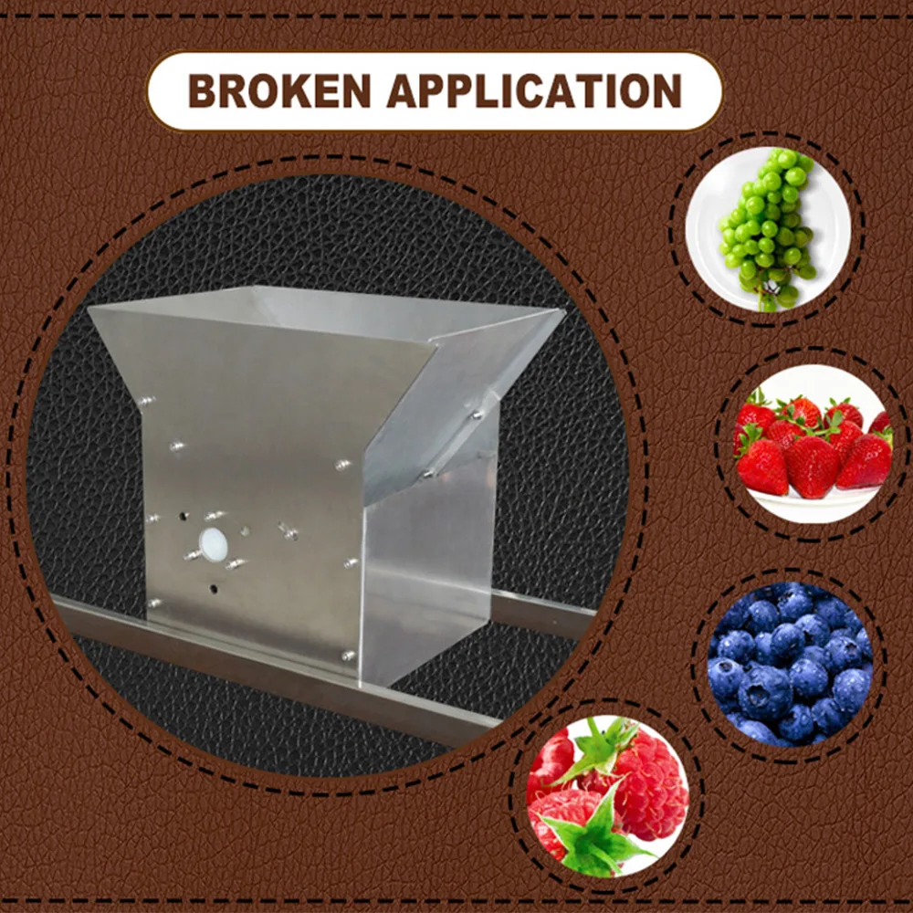 

Electric Stainless Steel Grape Crusher Grape Mulberry Blueberry Strawberry Double Wheels Crusher Manual Brewing Equipment