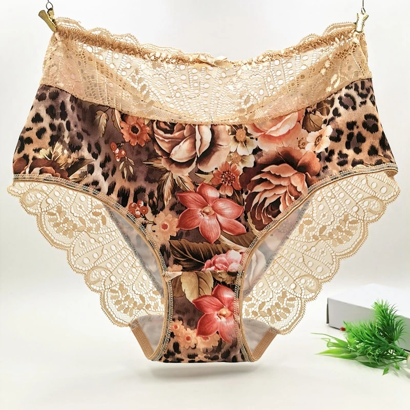 Slips Vrouw Ondergoed Plus Size 6XL Mode Sexy High-End Luxe Kanten Lingerie Hollow Bloemen Vrouwen Slipje