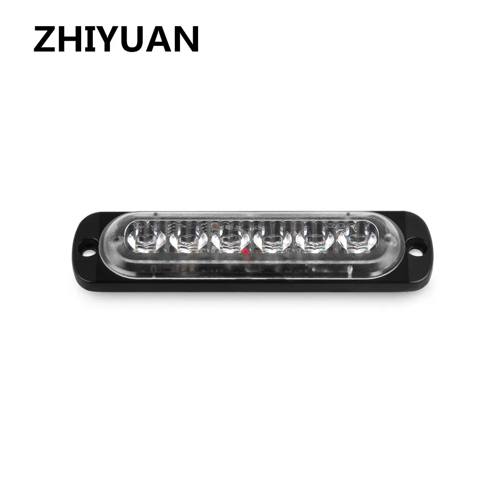 3W Warning Light 3 Wires Emergency Vehicle LED Grille Light Head Surface Mount Car Strobe Police Alarm Lamp