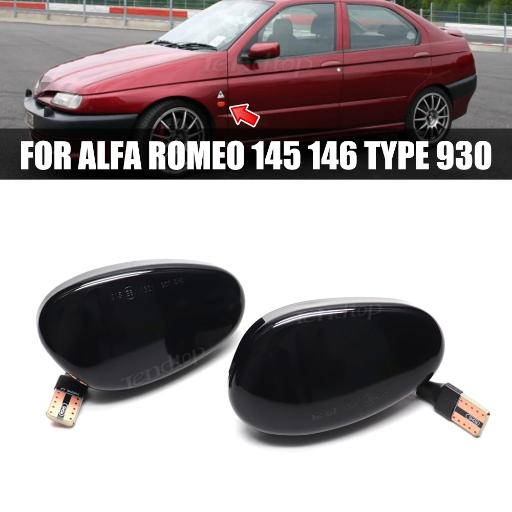 Dynamic Turn Signal Light LED Strip Side Marker Lamp For Alfa Romeo 145 146 Type 930 1994 1995 1996 1997 1998 1999 2000 2001