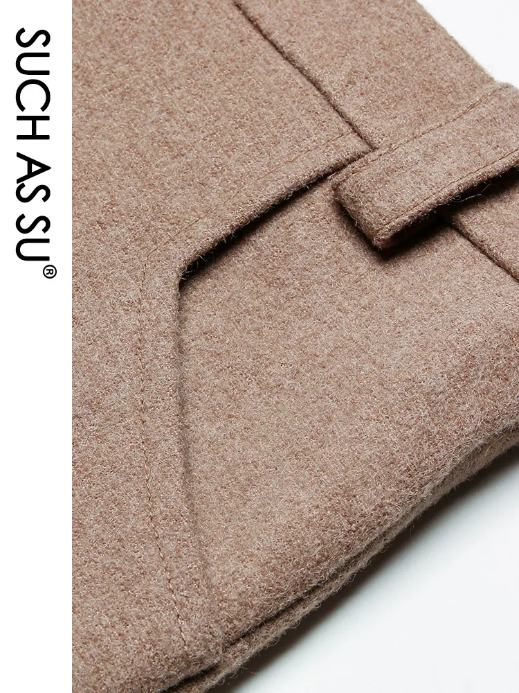 SUCH AS SU 4 colori disponibili Autunno Inverno Nuovo arrivo Gonne da donna Tasche Vita alta Gonna da donna slim size di alta qualità