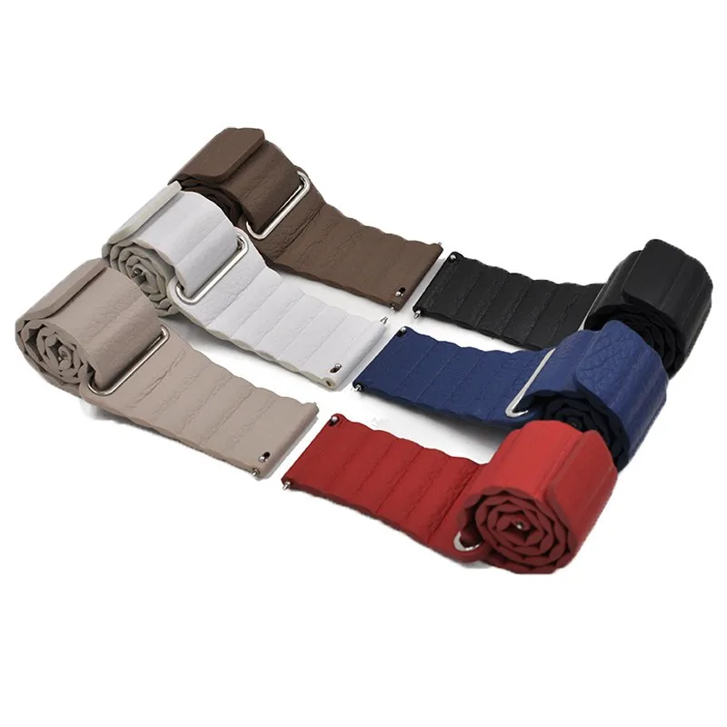 20mm 22mm cinturino in pelle con cinturino magnetico per Huawei Watch GT2 42mm 46mm cinturino per orologio GT 42mm/46mm GT2e GT2 pro cinturino