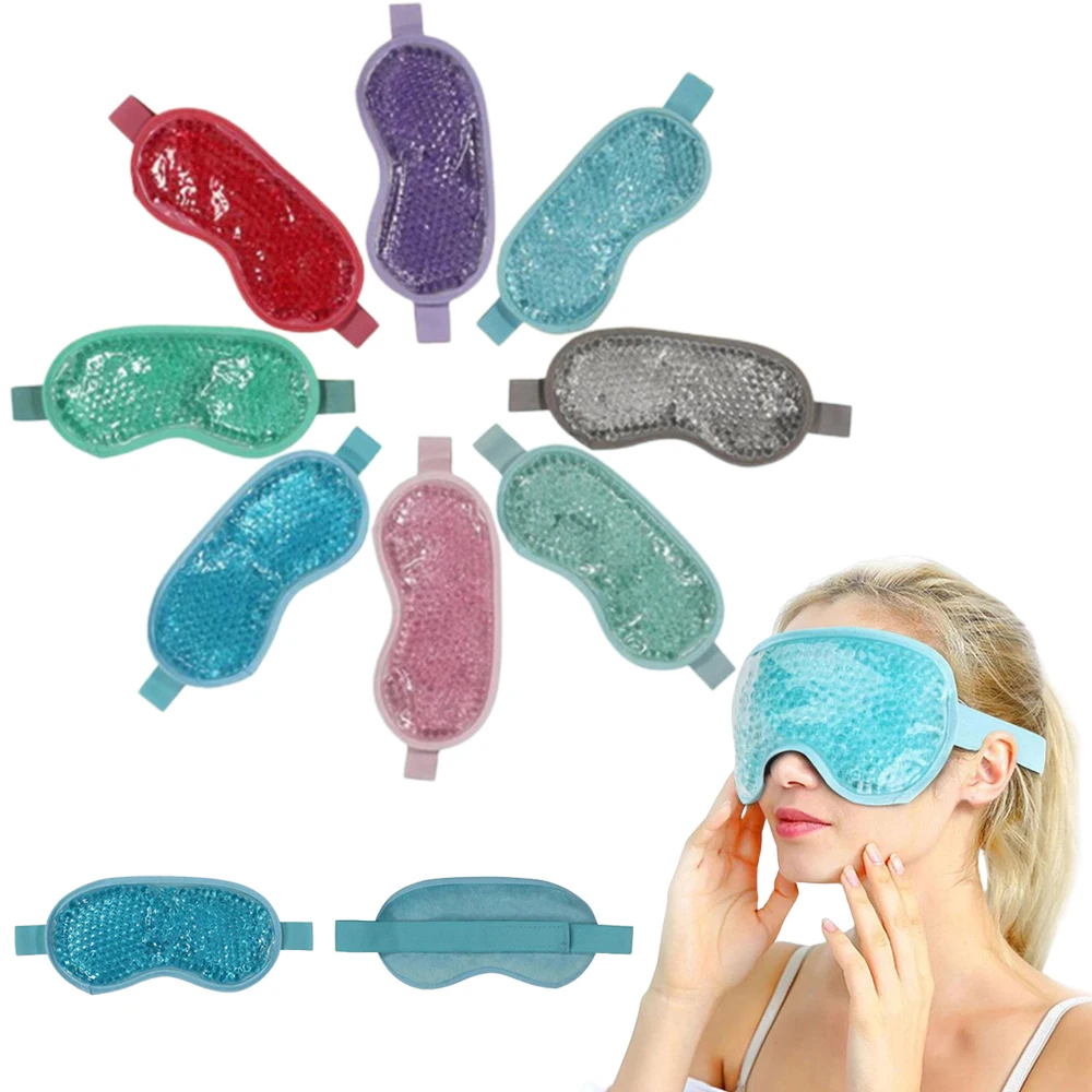 

2022 Reusable Gel Eye Mask Adjustable Strap For Hot Cold Therapy Soothing Relaxing Beauty Gel Eye Mask Ice Goggles Sleeping Mask