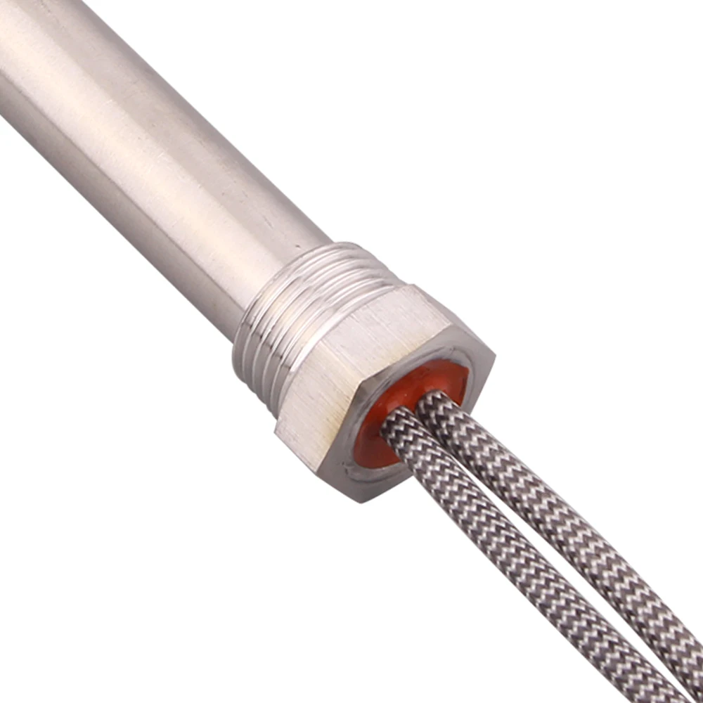 220V Cartridge Heater Cylindrical Immersion Water Heating Element Stainless Steel 1/2\