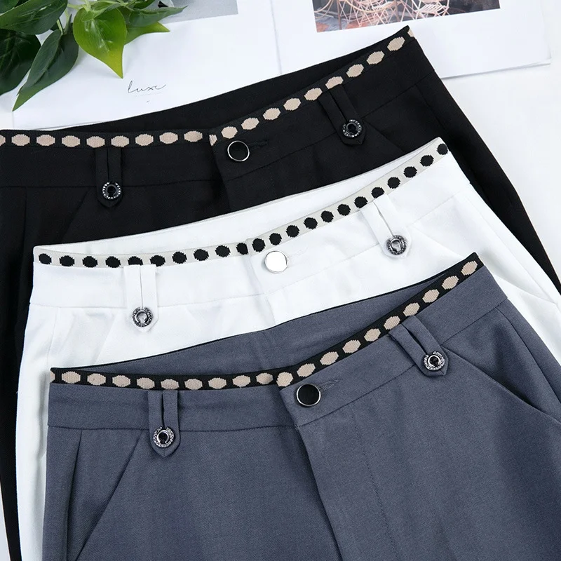 Women\'s Pants Large Size Trousers Trousers Autumn And Winter Straight Pants Ordinary High Waist Temperament Commuting