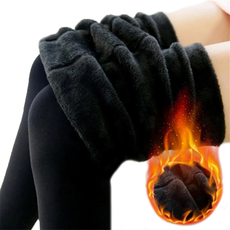 Ygyeeg outono inverno leggings push up veludo quente calças térmicas elástico de cintura alta roupas grossas magro tornozelo comprimento trouserse