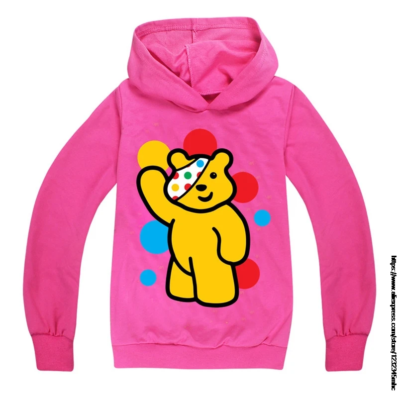 الاطفال عادية متقطعة بودسي الدب Sweatershirt الفتيان الفتيات مقنعين تي شيرت الطفل ملابس الموضة القطن عيد ميلاد زي تنكري لفتاة #6