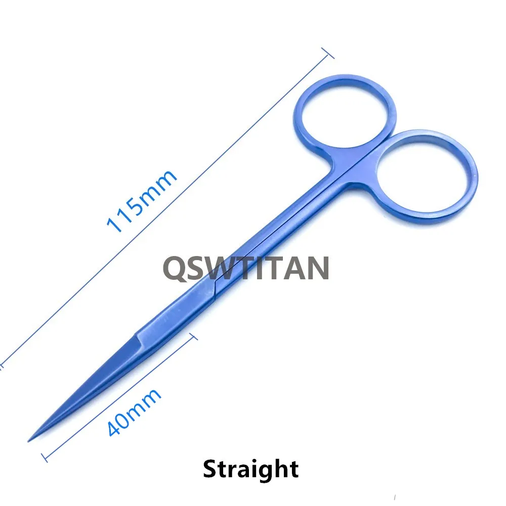 Tytanowe okulistyczne nożyczki krawieckie proste/zakrzywione stomatologiczne nożyczki kosmetyczne oko chirurgiczne