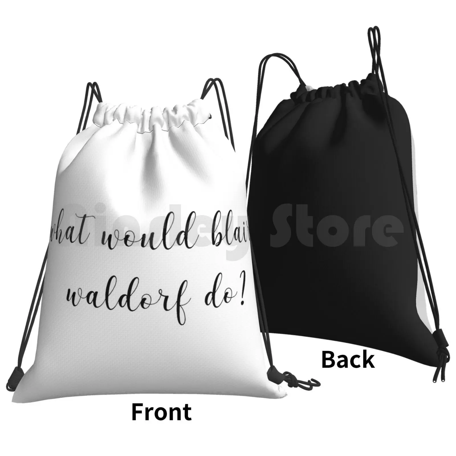 What Would Blair Waldorf Do ? Backpack Drawstring Bags Gym Bag Waterproof Gossip Girl Blair Waldorf Blair Waldorf Xoxo