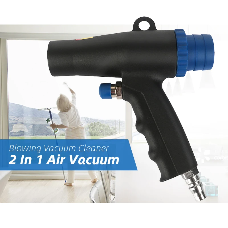 Air Vacuum Blow Gun 2 In 1 Blowing Vacuum Cleaner Pneumatic Dust Suction Vacuum Cleaner Tools Duster Energy-saving Pistol Type