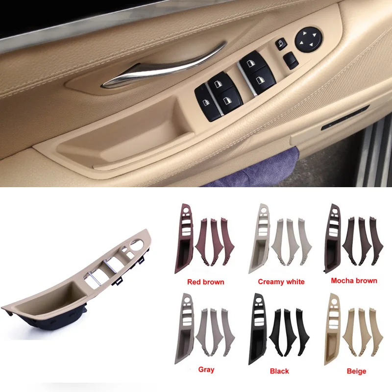 

4PCS Interior Door Handles for BMW F10 F11 F18 520i 525i 5-Series Control Switch Panel Trim Bezel Frame Front Left Rear Right