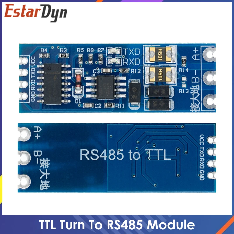 TTL Turn to RS485 Module Hardware Automatic Flow Control Module Serial UART Level Wzajemna konwersja Moduł zasilania 3.3V 5V