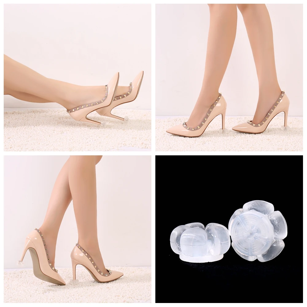 5 Pair/Lot High Heel Protectors High Heeler Stiletto Shoe Heel Saver Antislip Silicone Heel Stoppers for Bridal Wedding Party