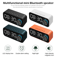 Portable Speakers Bluetooth LED Alarm Clock Mirror Digital Display Radio Alarm Clock Wireless Loudspeaker TF Music Radio Player