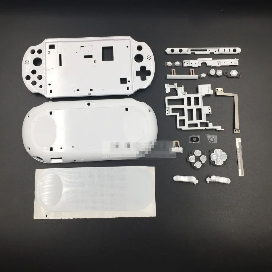 black/white/blue Housing Shell Case Cover With Button Parts For PSVita 2000 PS Vita PSV2000 Console Case With Sticker