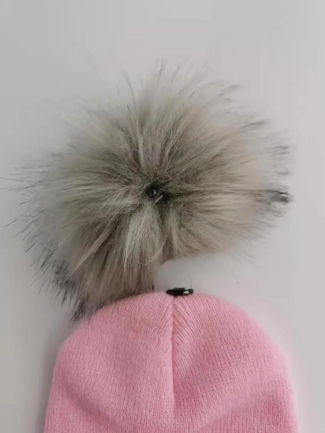 baby infant princess crown diamond embroidery raccoon Faux Fur  pompom children's hat cap beanie skullies for girls and boys