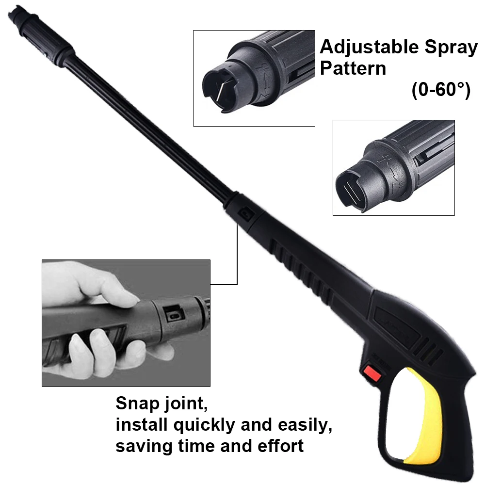 High Pressure Washer Spray Gun Jet Lance For Karcher K Series Adjustable Angle Fan Sprayer Nozzle For Lavor Car Cleaning Tools