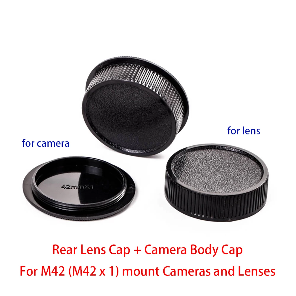Voor M42 (M42 X 1) Srew Mount Camera 'S En Lenzen, achterste Lensdop + Camera Body Cap Set