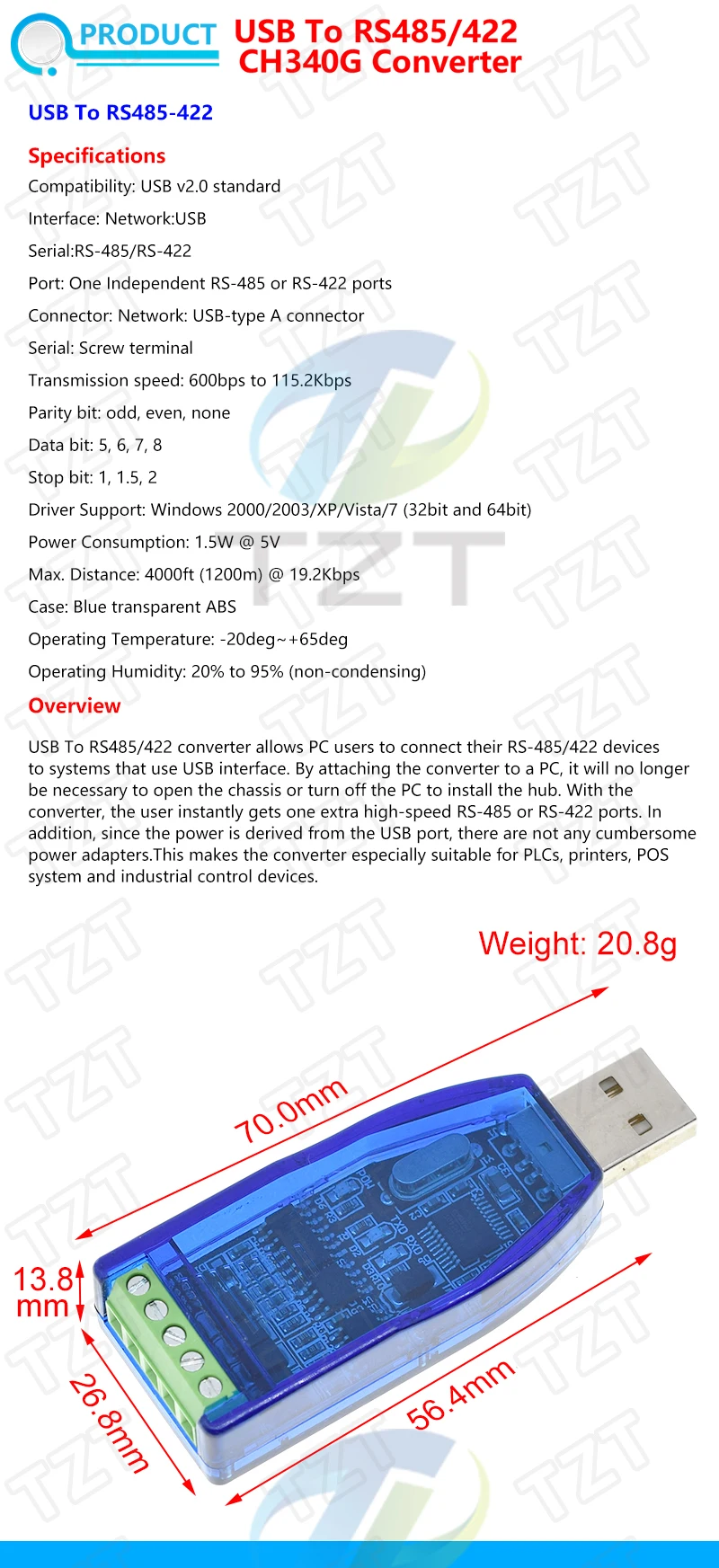 TZT TTL Turn To RS485 Module Hardware Automatisches Flow Control Modul Serielles UART Level Gegenseitige Konvertierung Stromversorgungsmodul – Detail 14