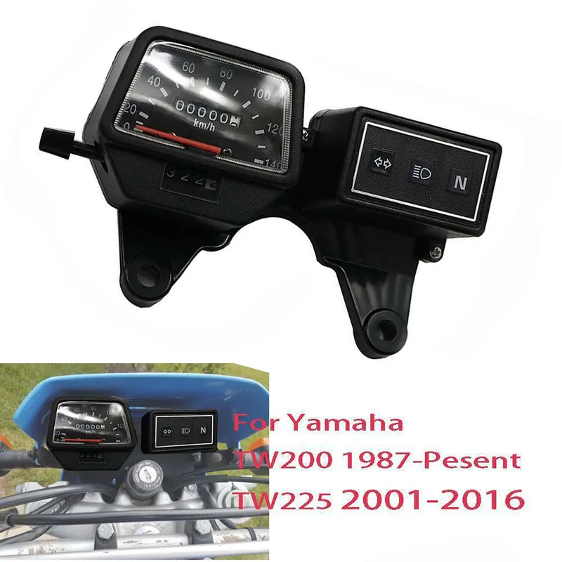 Dla Yamaha TW200 2001-2015 / TW225 2002-2007 motocykl prędkościomierz Instrument prędkości wskaźniki obrotomierz przebieg Case miernik prędkości