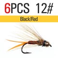 6 piezas negro rojo