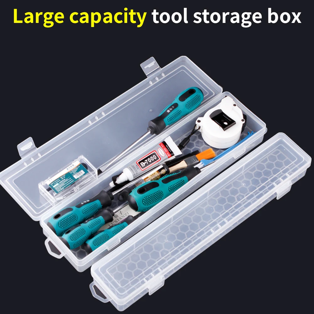 LUXIANZI 1/2pc DIY Tools Packaging Box Organizer Plastic Case For Electronic Part Pry bar painted pen Storage Boxes Toolbox