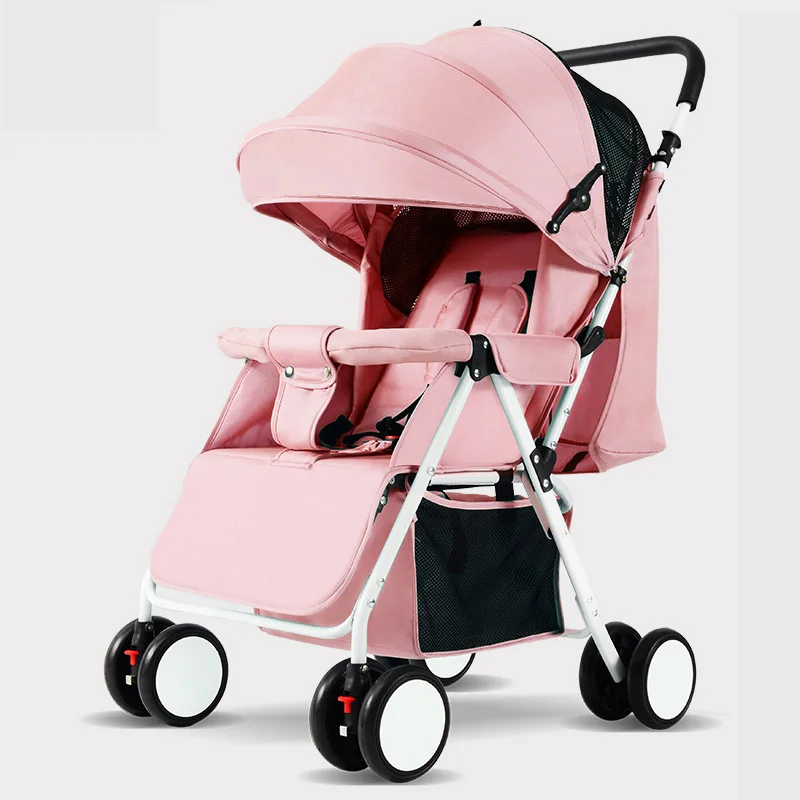 Passeggino portatile pieghevole carrozzina Ultra leggero e conveniente può sedersi sdraiato bambino semplice bambino Mini carrello a quattro ruote