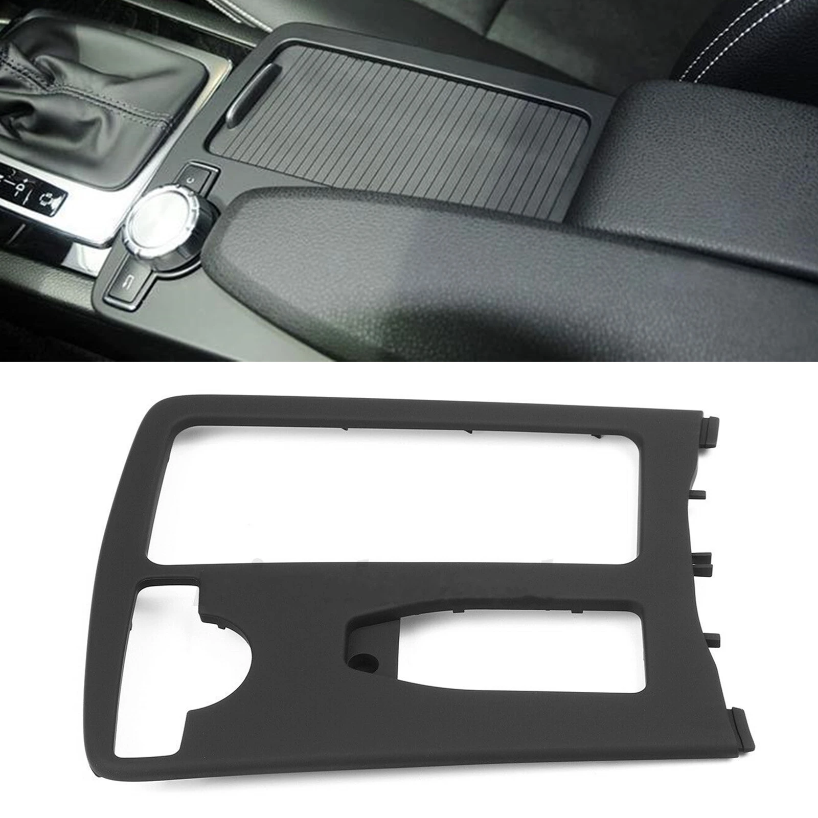 

For Mercedes Benz C-Class W204 2008-2014 Center Console Water Cup Panel Drinks Holder Guard Board Cover Trim Black/Gray/Beige