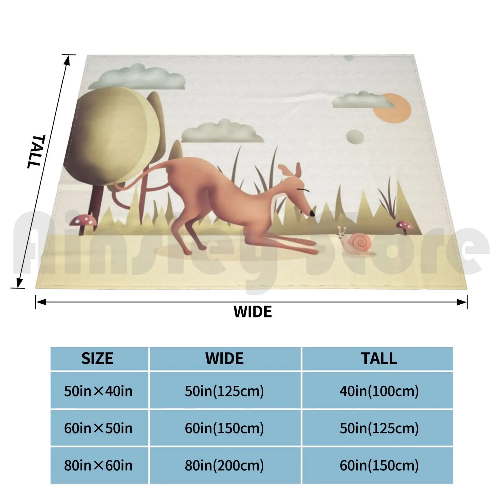 The Day The Greyhound Met The Snail Blanket Fashion Custom Greyhound Hound Snail Autumn Fall