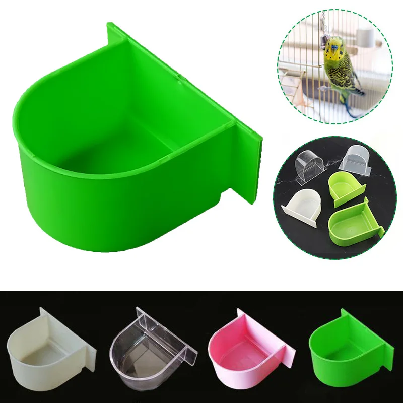 Bird Cage Food Boxes Trough Parrot Feeder Food Water Bowl Cup Budgerigar Macaws Finches Canary Bird Feeding Birdcage Food Boxes